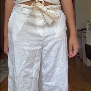 Banana Republic Cream Wide Leg Pants